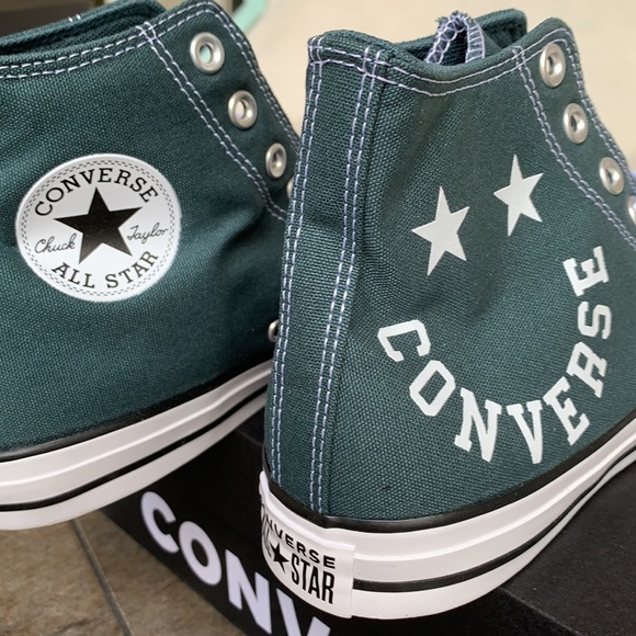 CONVERSE CTAS HI FADED SPRUCE/BLACK/WHITE MENS - Picture 13 of 15